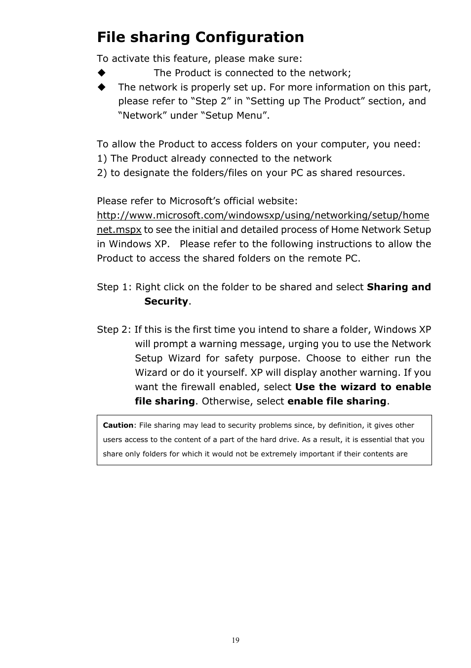 File sharing configuration | brite-View CinemaGo BV-5005HD Mini User Manual User Manual | Page 23 / 45