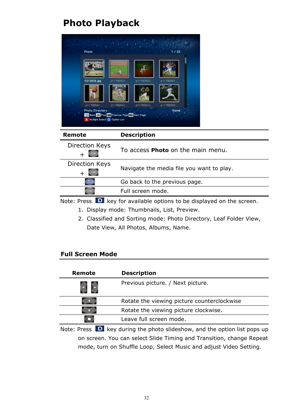 Photo playback | brite-View CinemaGo BV-5005HD Mini User Manual User Manual | Page 36 / 45