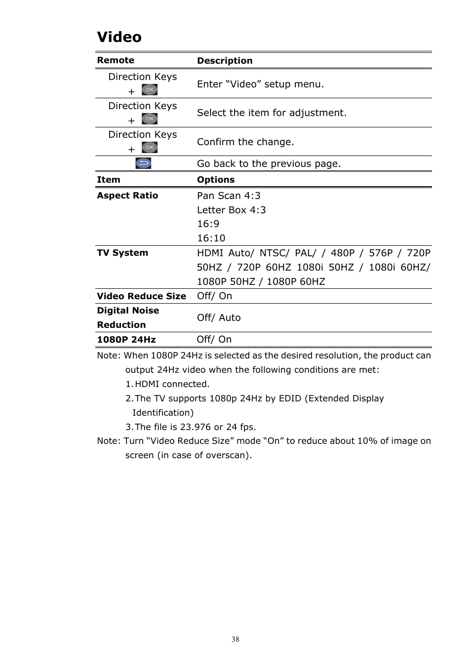 Video | brite-View CinemaGo BV-5005HD Mini User Manual User Manual | Page 42 / 45