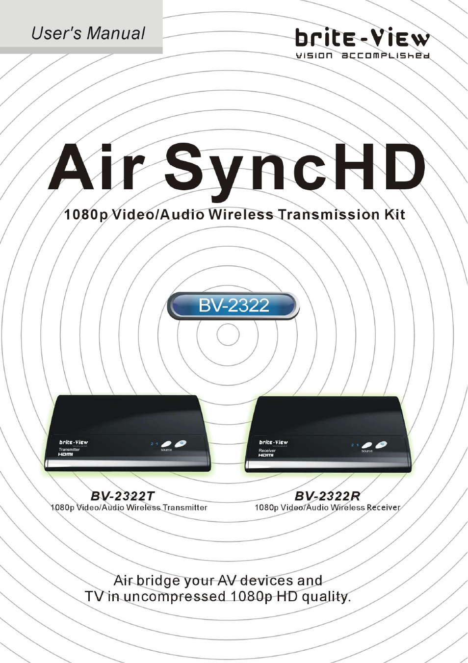 brite-View Air SyncHD BV-2322 User Manual User Manual | 30 pages