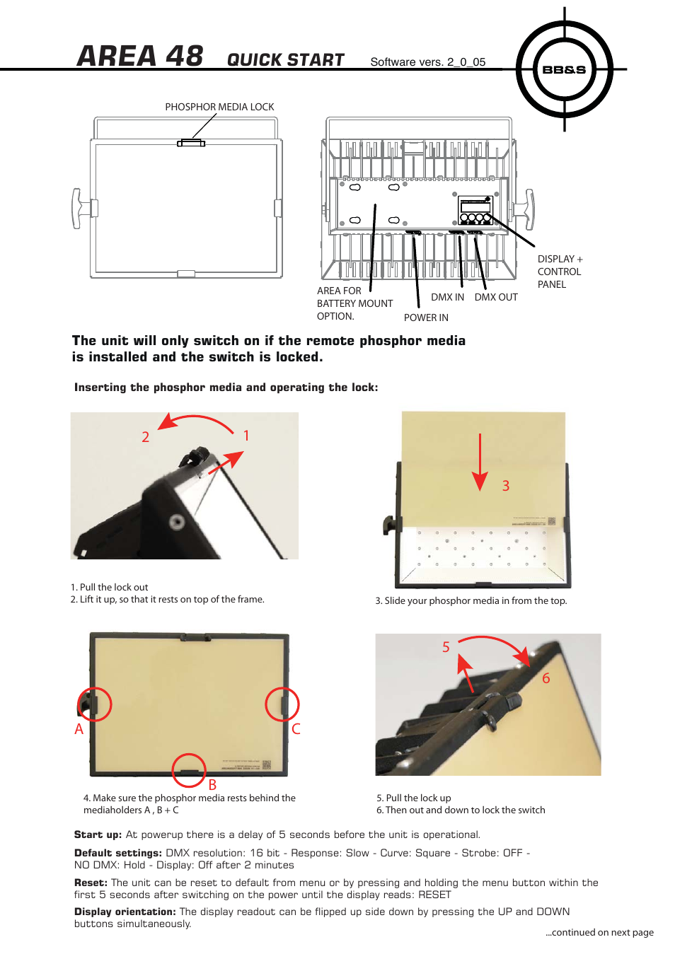 Brother, Brother & Sons Area48soft Quick Start ver. 2.0.05 User Manual | 2 pages