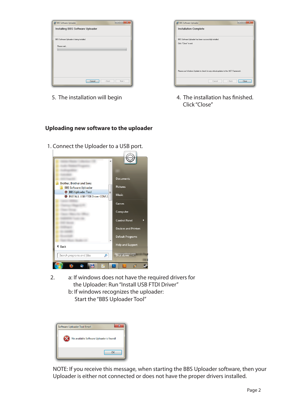 Brother, Brother & Sons BBS Software ver. 1.0.0.0 User Manual | Page 3 / 5
