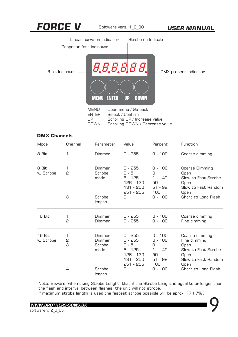 Force v, User manual | Brother, Brother & Sons Force V Ver. 2.0.05 User Manual | Page 10 / 15