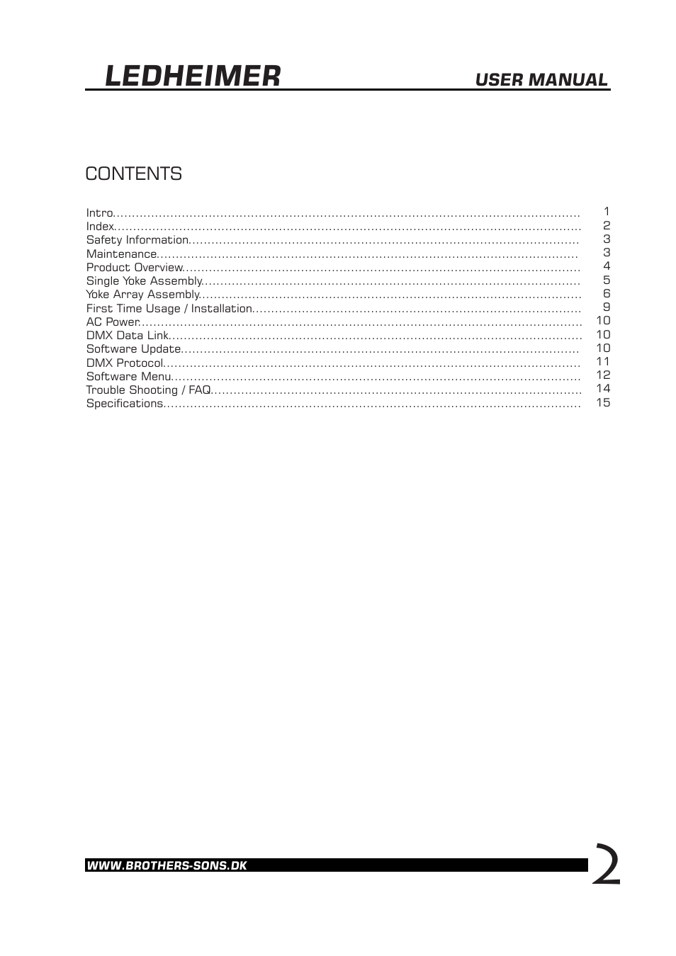 Brother, Brother & Sons Ledheimer Ver. 1.3.00 User Manual | Page 3 / 16