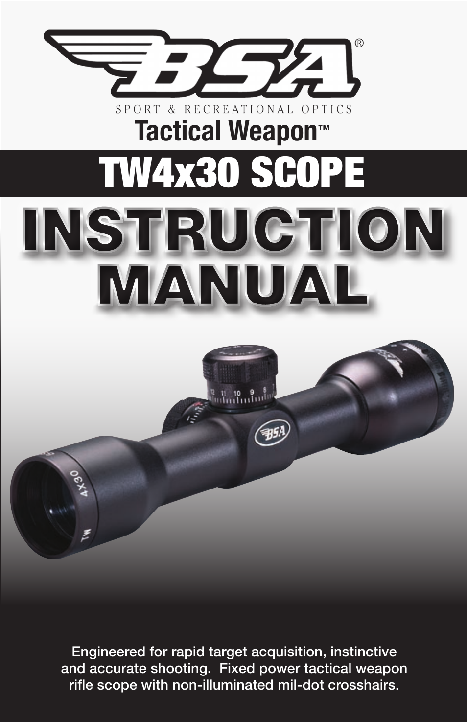 BSA Optics TW4X30 User Manual | 8 pages