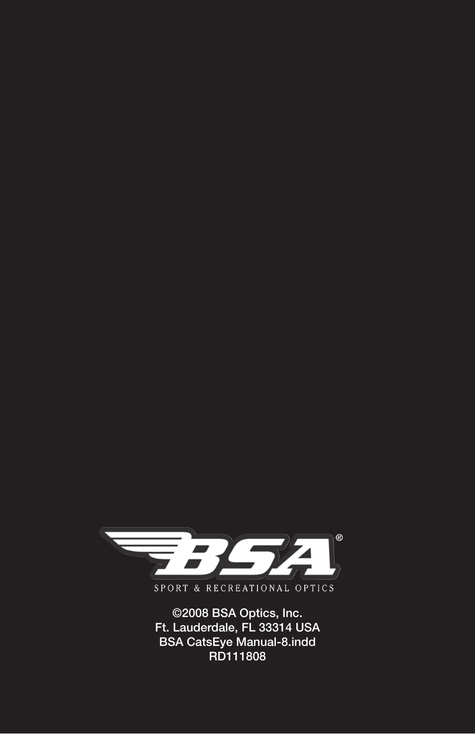 BSA Optics CAT416X44SP User Manual | Page 8 / 8