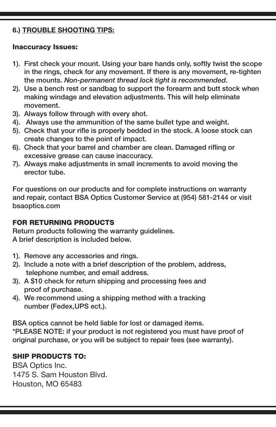 BSA Optics TW4X20 User Manual | Page 6 / 8