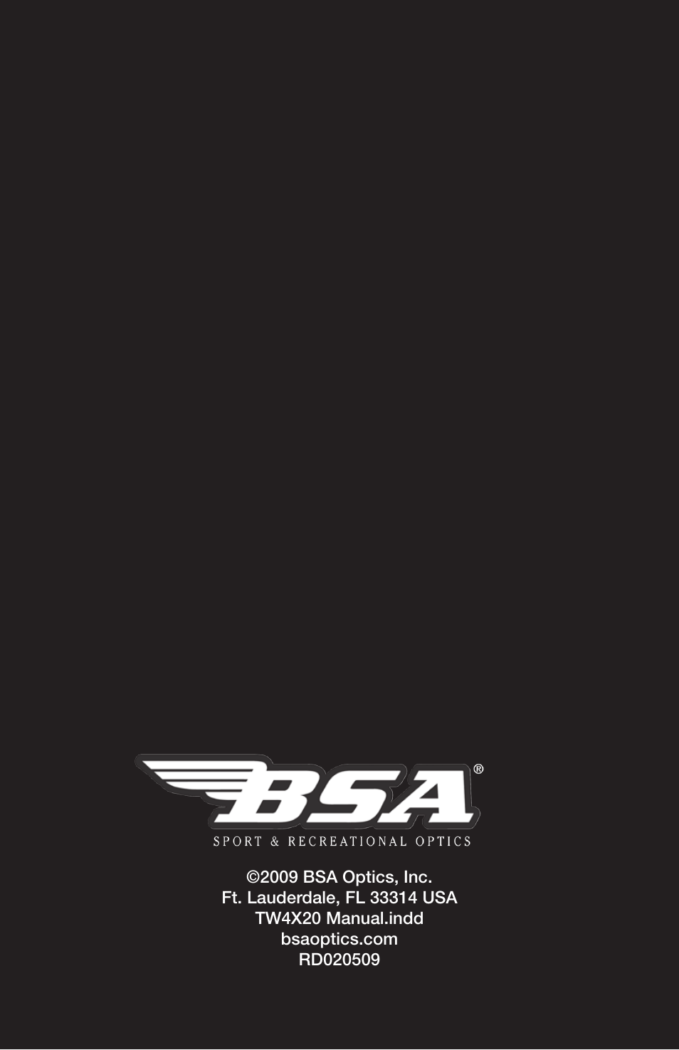BSA Optics TW4X20 User Manual | Page 8 / 8