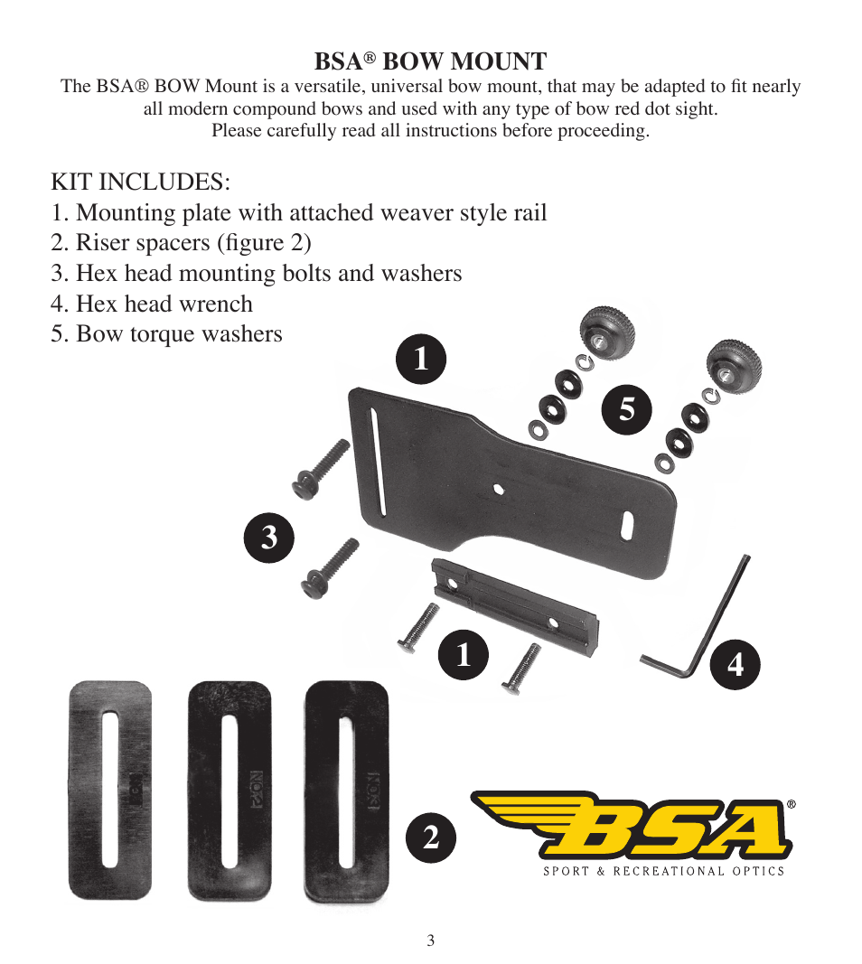 BSA Optics BOWRD30CP User Manual | Page 3 / 16