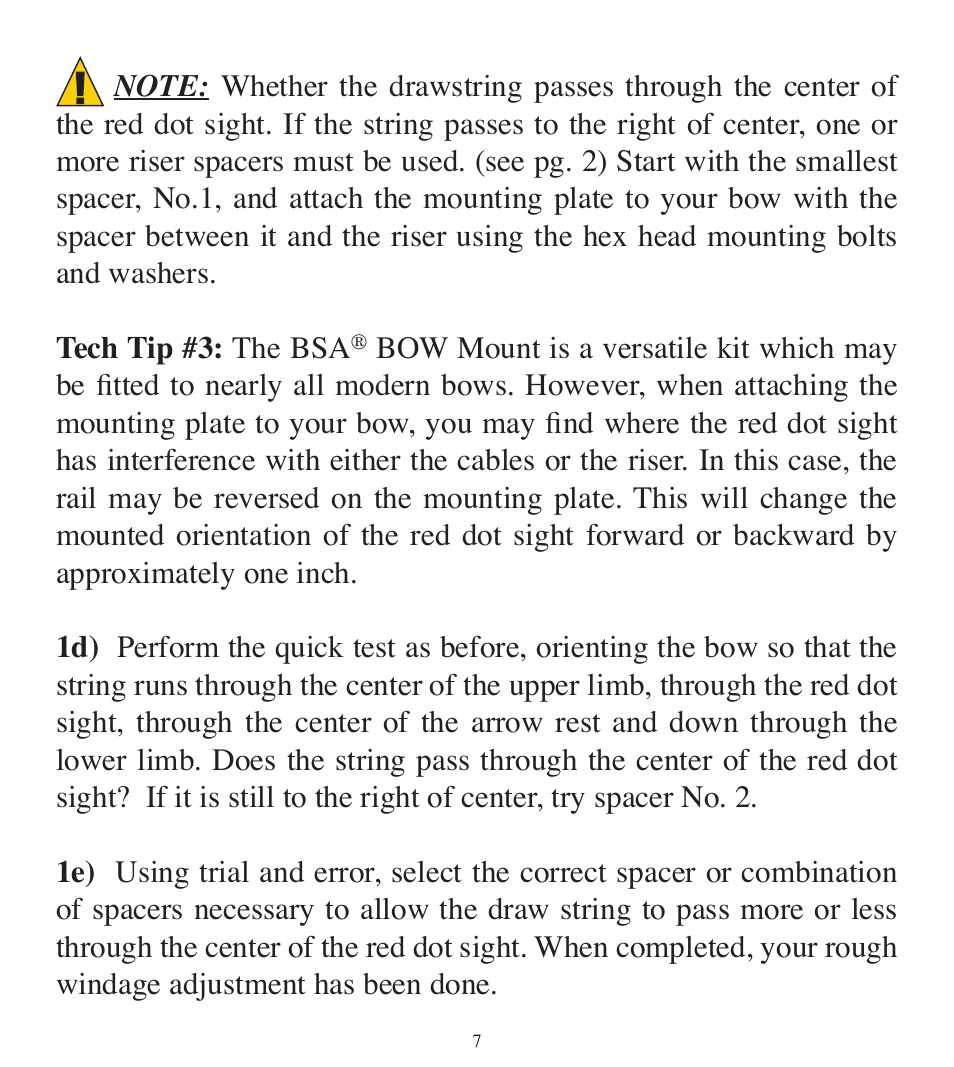 BSA Optics BOWRD30CP User Manual | Page 7 / 16