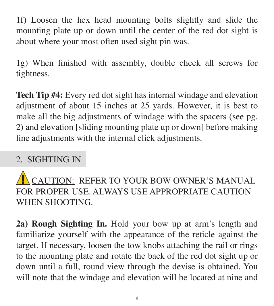 BSA Optics BOWRD30CP User Manual | Page 8 / 16