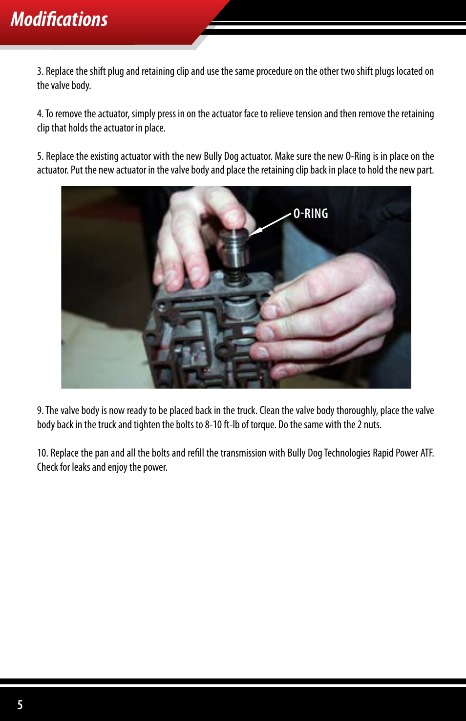 Modifications | Bully Dog 151000 Ford 7.3L Power Stroke w/ auto trans E40D & R4100 User Manual | Page 6 / 8