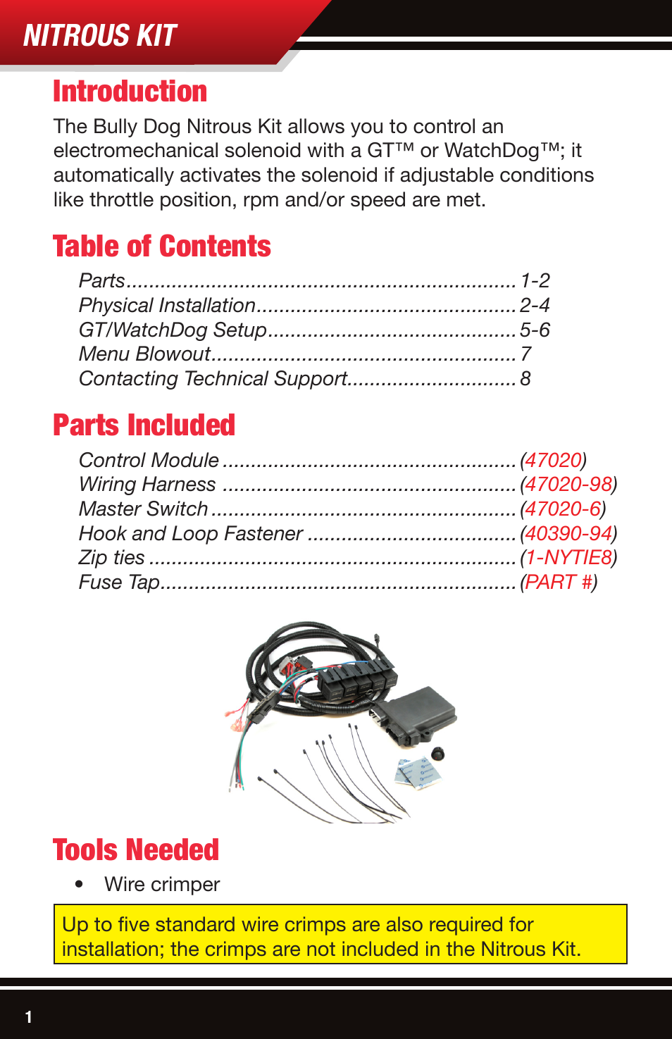 Bully Dog 47000 Nitrous Kit User Manual | Page 2 / 12