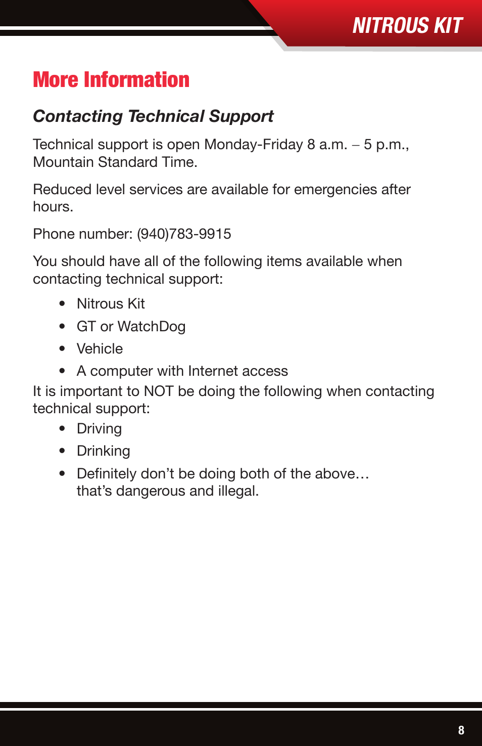 Nitrous kit, More information | Bully Dog 47000 Nitrous Kit User Manual | Page 9 / 12