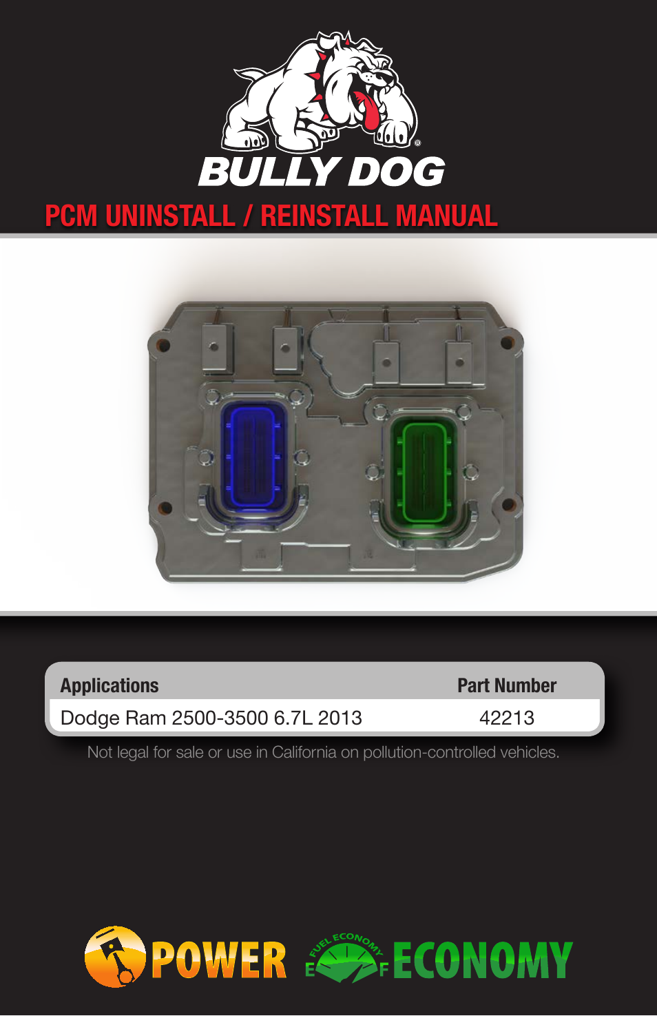 Bully Dog 42213 Dodge Ram 2500-3500 6.7L 2013 User Manual | 12 pages