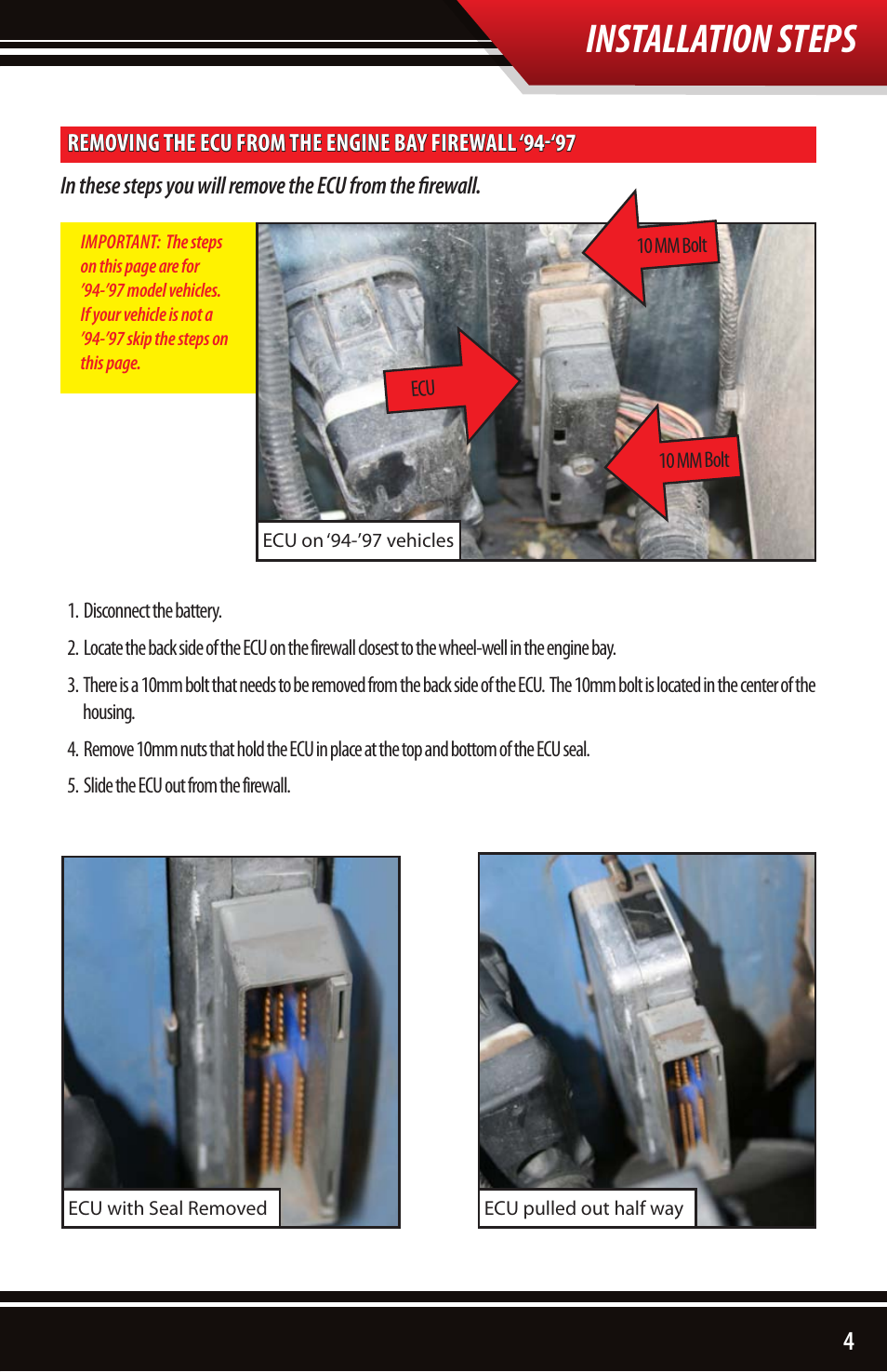 Installation steps | Bully Dog 4161x 4-Bank 6-Position Chip User Manual | Page 5 / 16