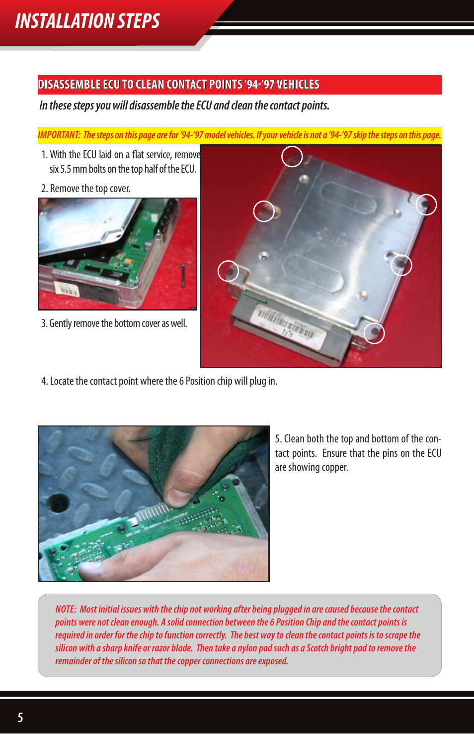 Installation steps | Bully Dog 4161x 4-Bank 6-Position Chip User Manual | Page 6 / 16