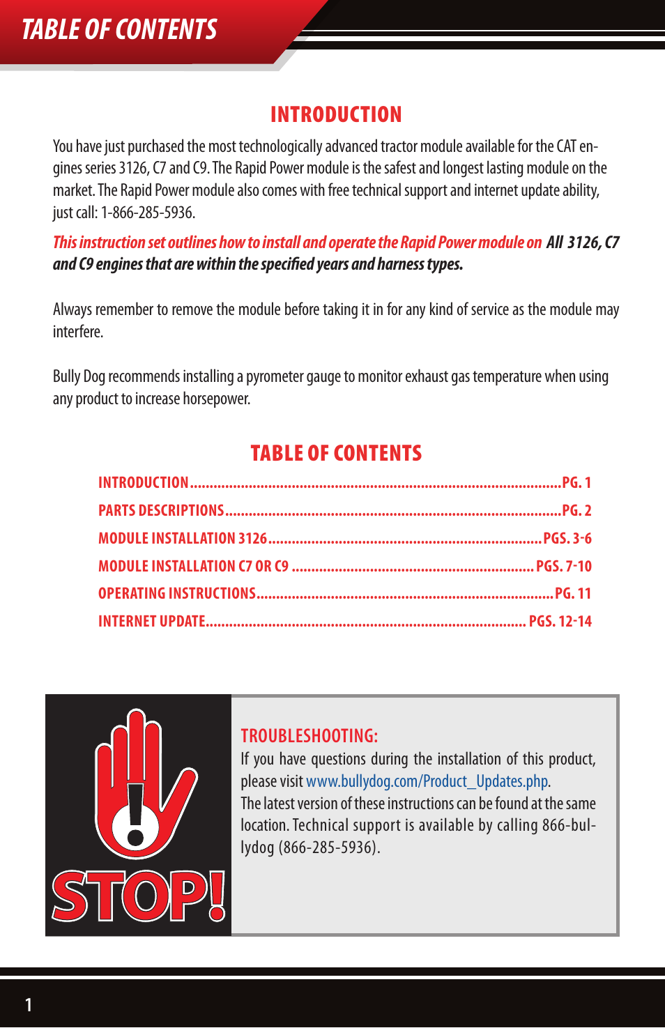 Bully Dog 40630 CAT 3126, C7 and C9 engines User Manual | Page 2 / 16