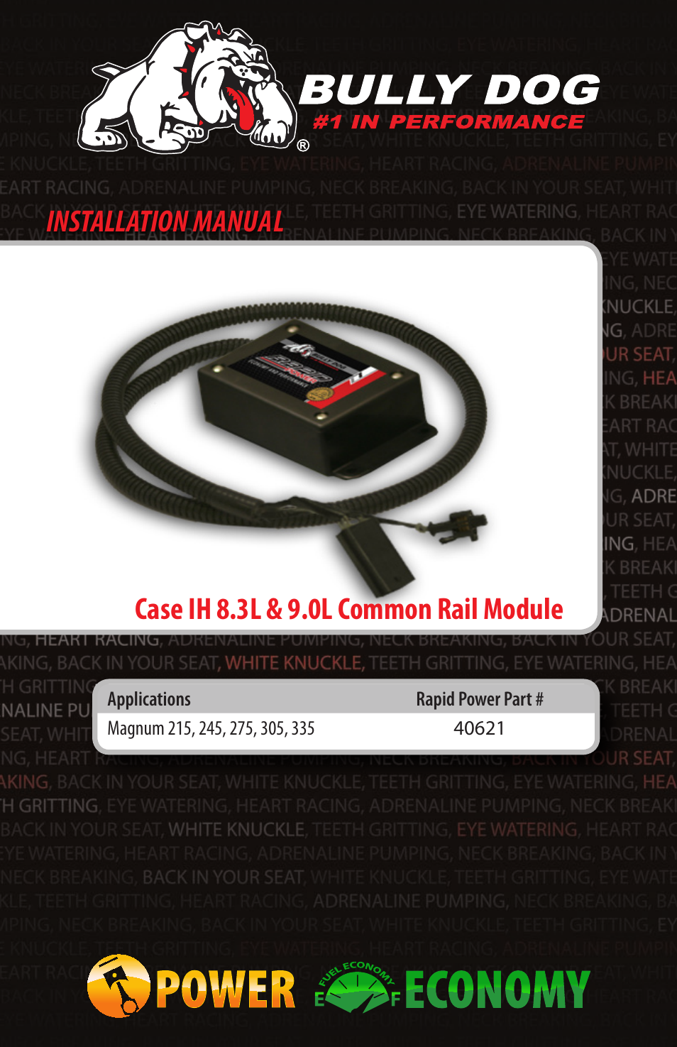 Bully Dog 40621 Case IH 8.3L & 9.0L Common Rail Module User Manual | 12 pages