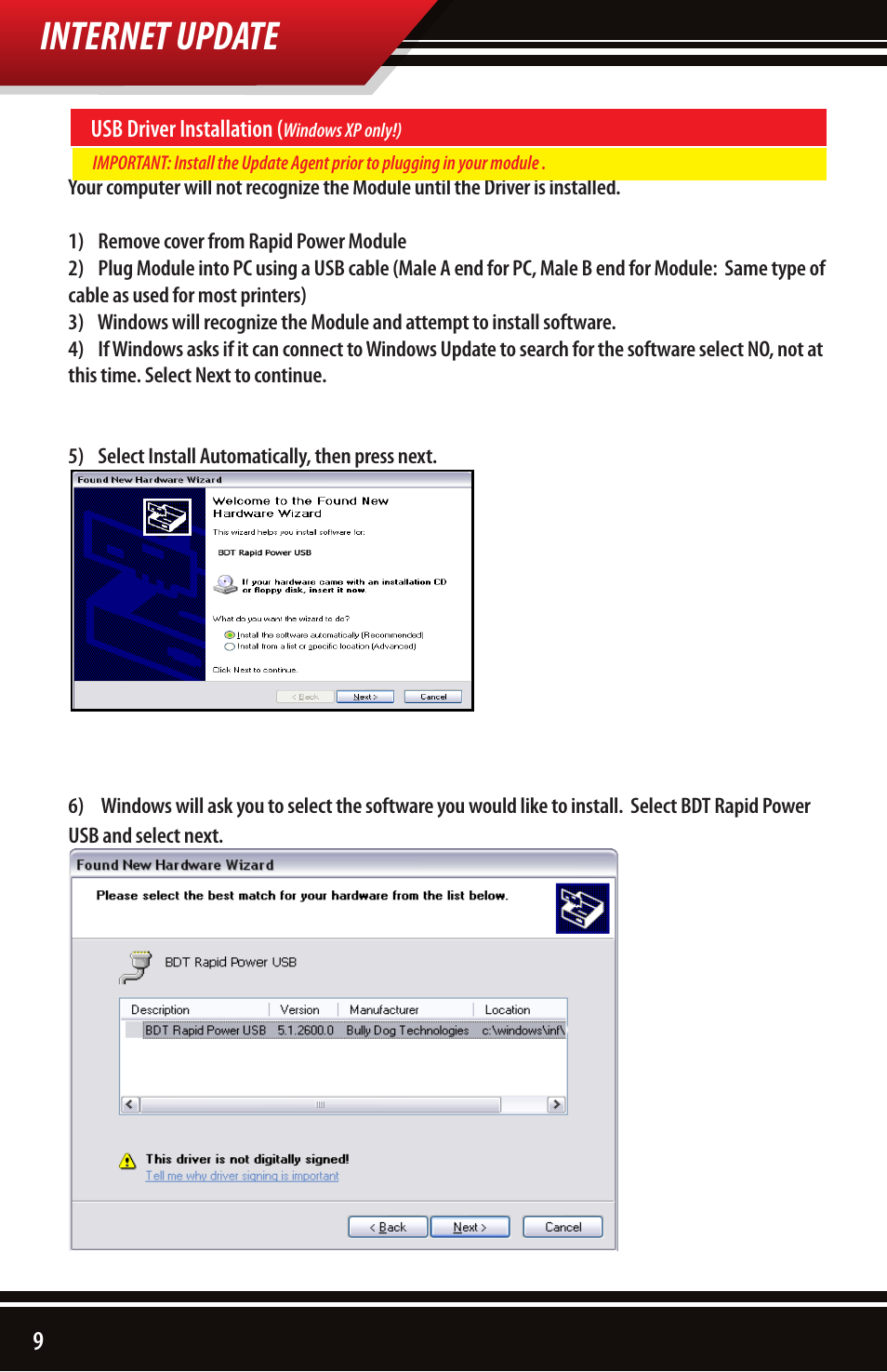 Internet update | Bully Dog 40621 Case IH 8.3L & 9.0L Common Rail Module User Manual | Page 10 / 12