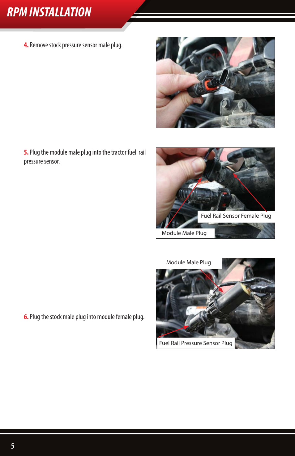 Rpm installation | Bully Dog 40621 Case IH 8.3L & 9.0L Common Rail Module User Manual | Page 6 / 12