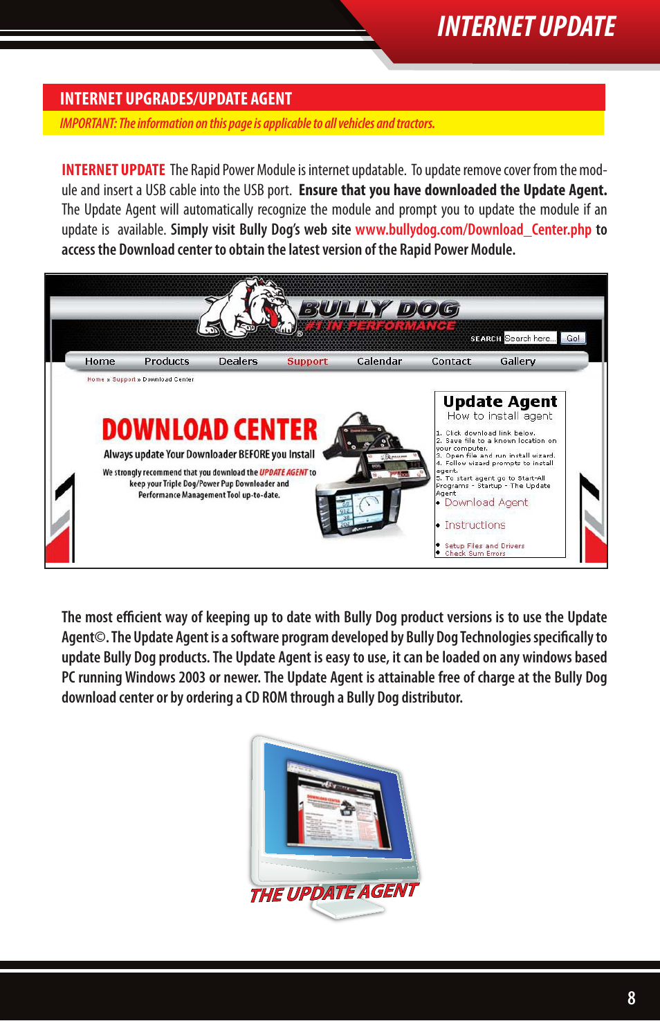 Internet update | Bully Dog 40621 Case IH 8.3L & 9.0L Common Rail Module User Manual | Page 9 / 12