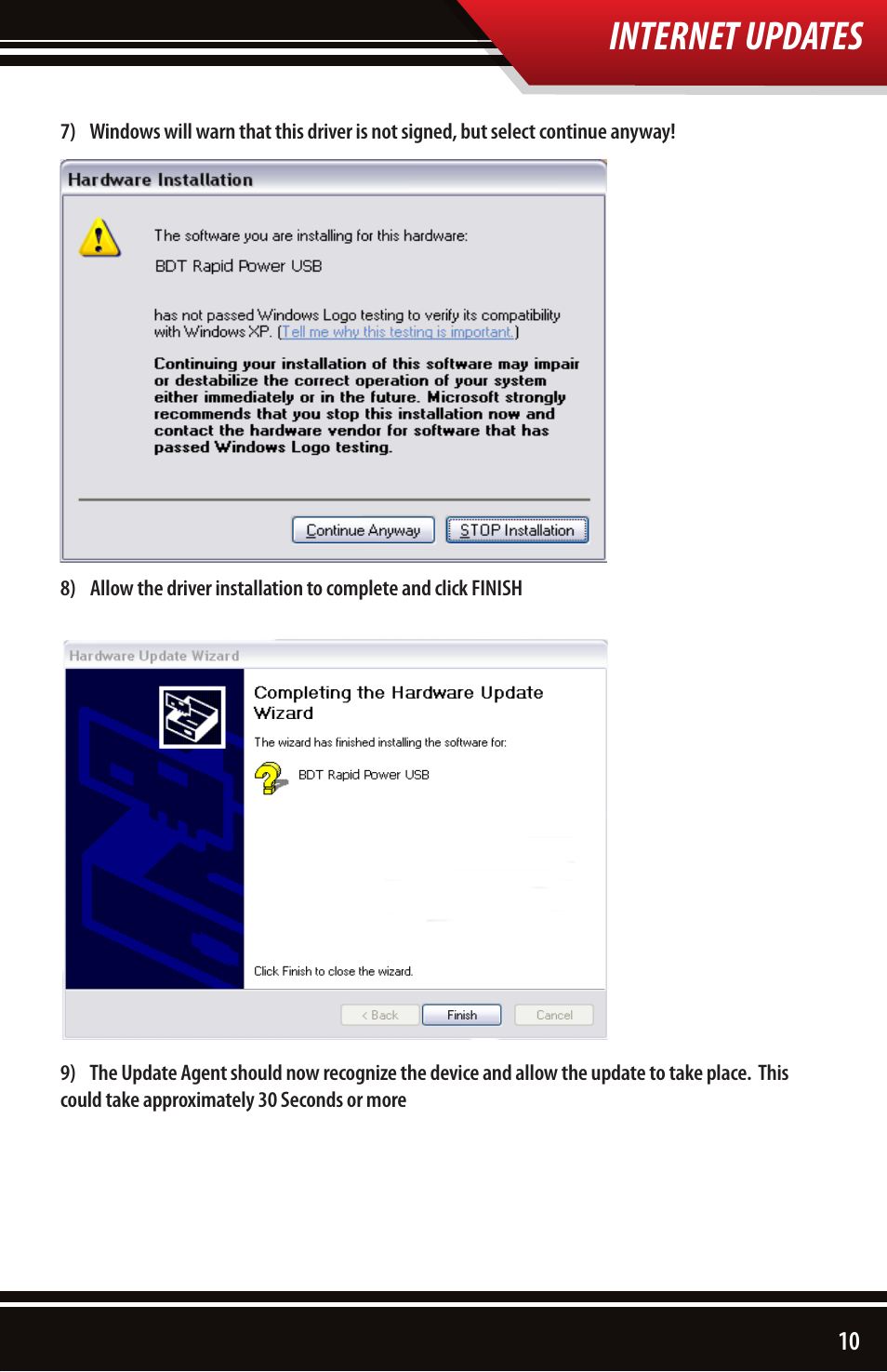 Internet updates | Bully Dog 40620 Case IH 8.3L CAPS Module User Manual | Page 11 / 12
