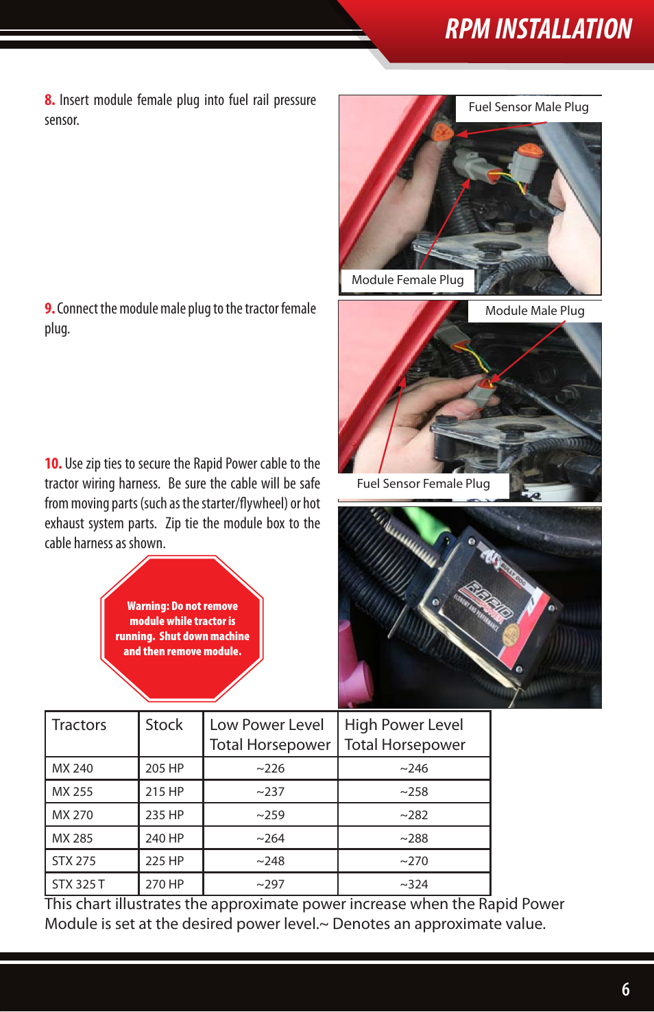 Rpm installation | Bully Dog 40620 Case IH 8.3L CAPS Module User Manual | Page 7 / 12
