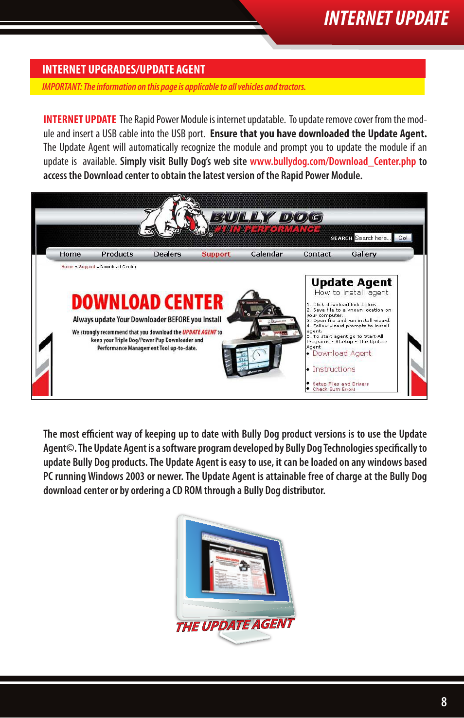 Internet update | Bully Dog 40620 Case IH 8.3L CAPS Module User Manual | Page 9 / 12