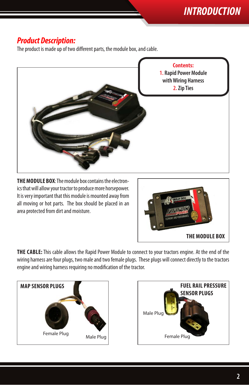 Introduction, Product description | Bully Dog 40605 John Deere 8030 and 8020 Series Module User Manual | Page 3 / 16