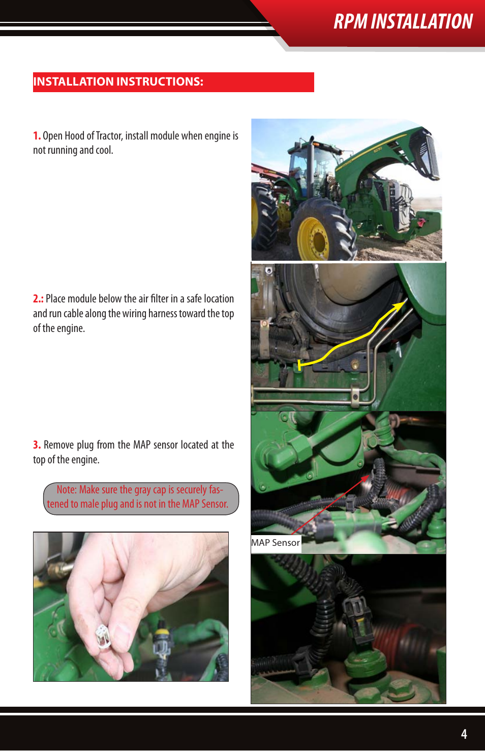 Rpm installation | Bully Dog 40605 John Deere 8030 and 8020 Series Module User Manual | Page 5 / 16