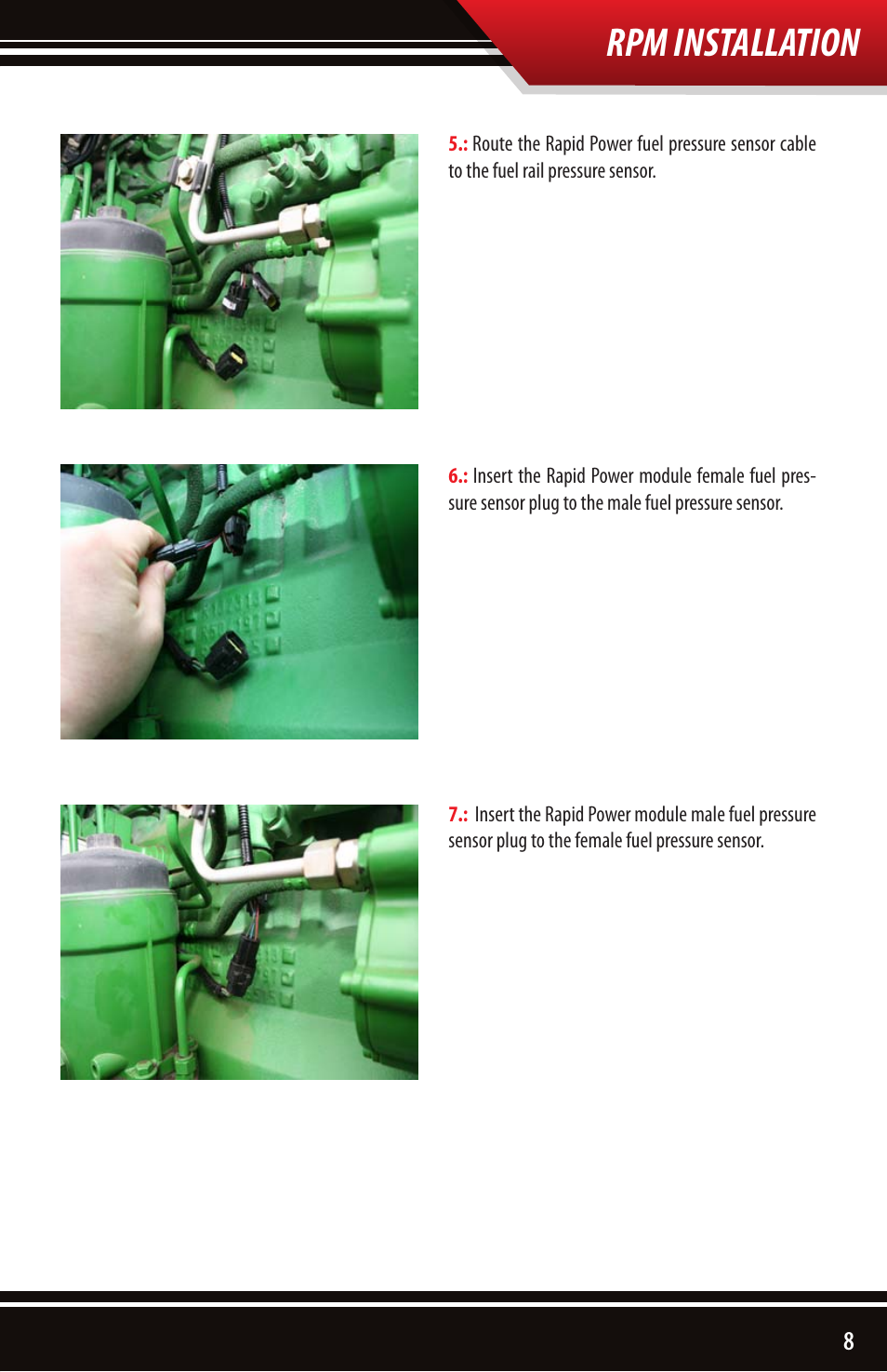 Rpm installation | Bully Dog 40605 John Deere 8030 and 8020 Series Module User Manual | Page 9 / 16
