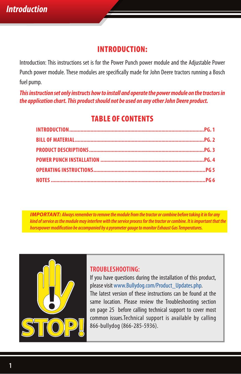 Bully Dog 40602 Adjustable Power Punch User Manual | Page 2 / 8