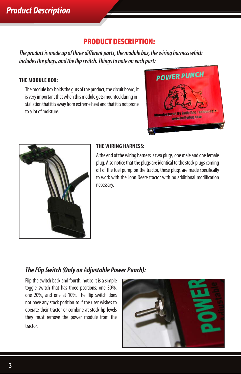 Product description | Bully Dog 40602 Adjustable Power Punch User Manual | Page 4 / 8