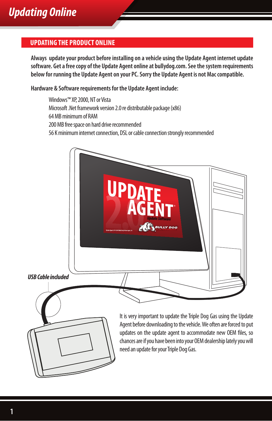 Updating online | Bully Dog 40510 Triple Dog Gas Downloader User Manual | Page 2 / 32