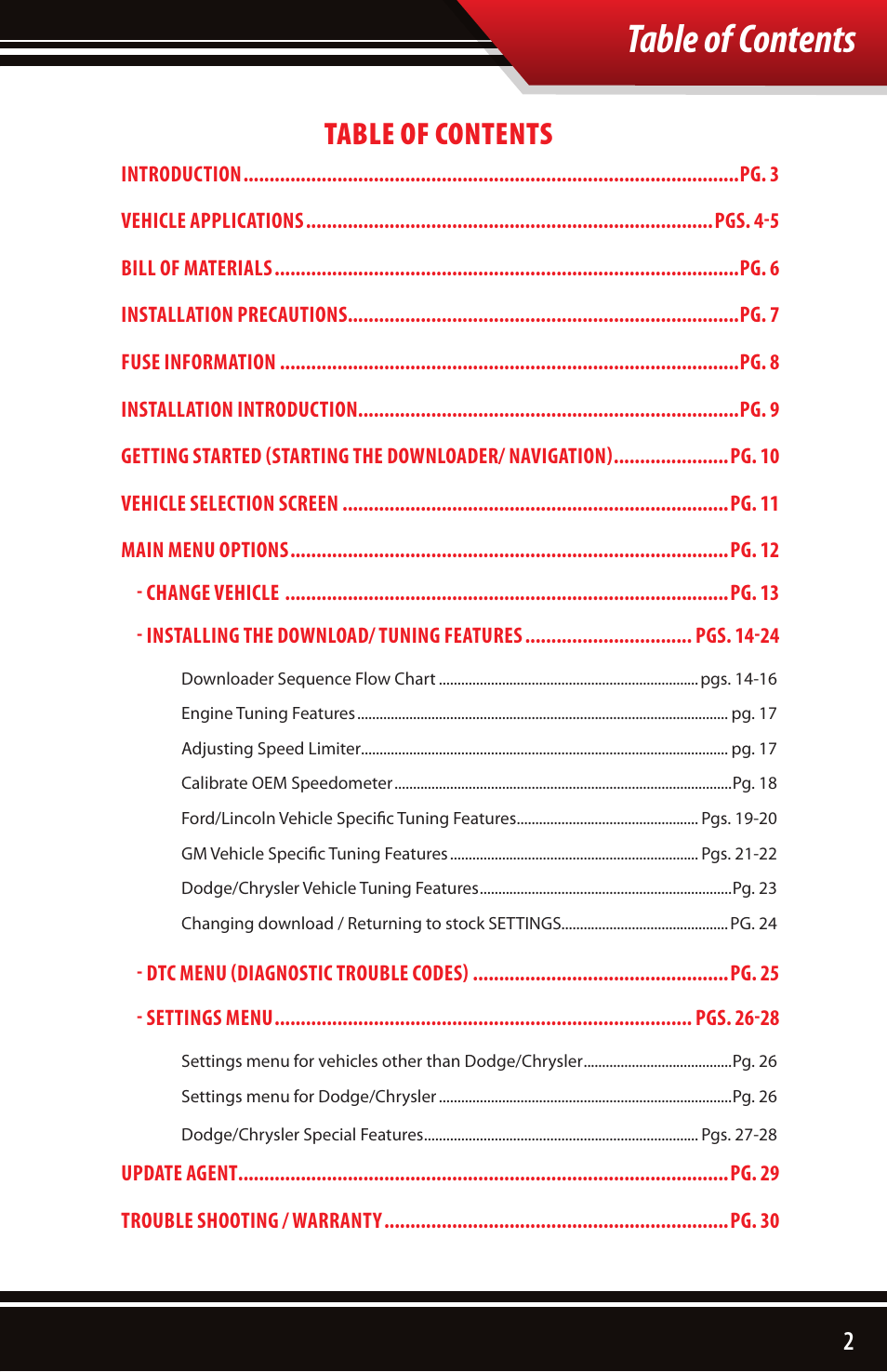 Bully Dog 40510 Triple Dog Gas Downloader User Manual | Page 3 / 32