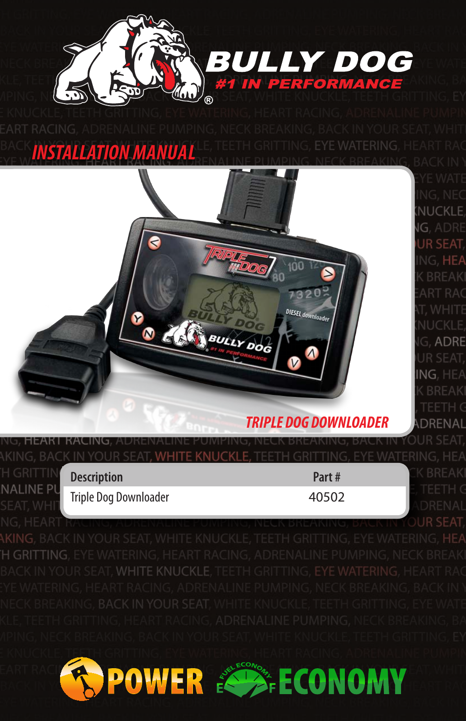 Bully Dog 40502 TRIPLE DOG DOWNLOADER User Manual | 24 pages