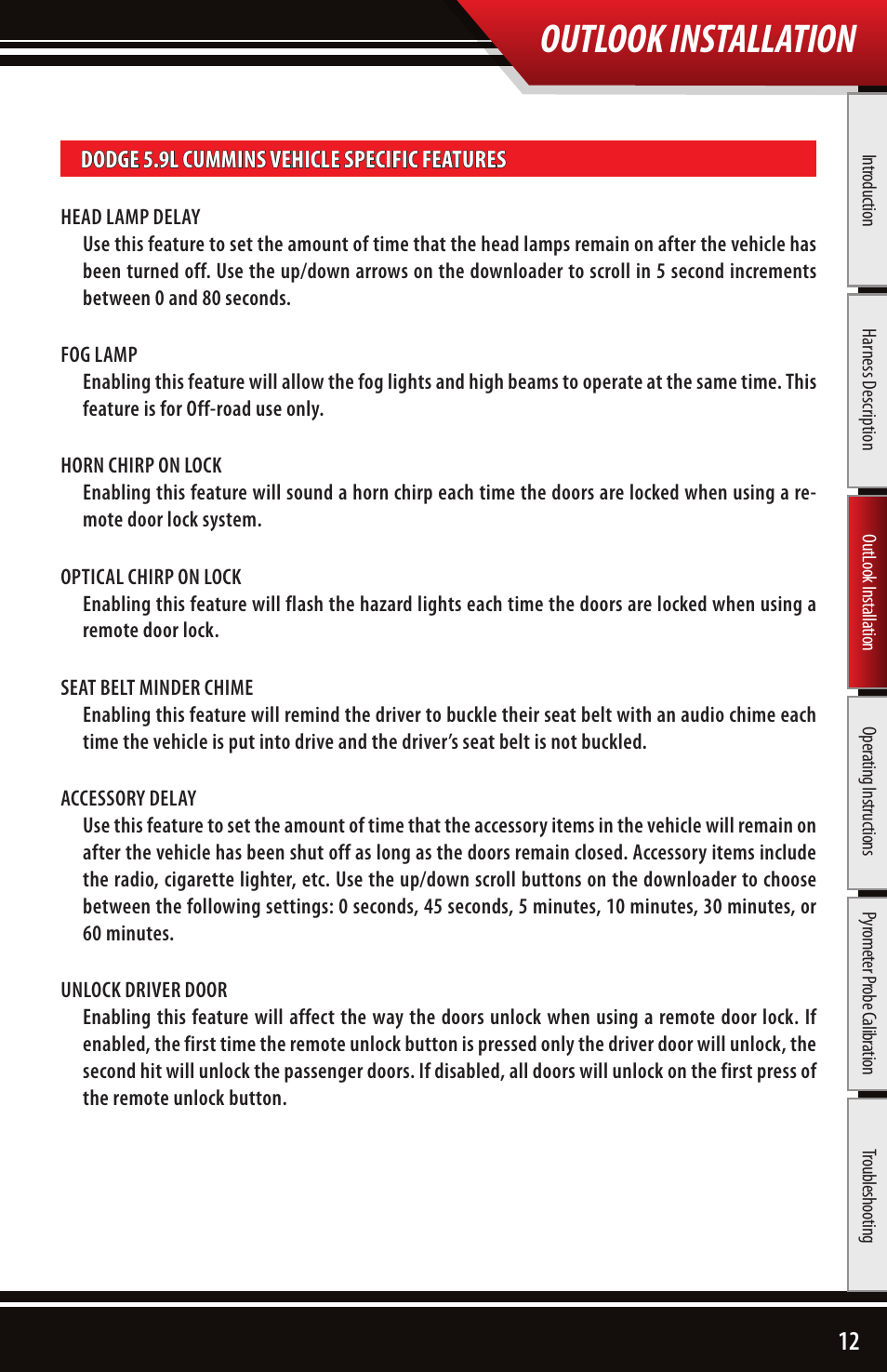 Outlook installation | Bully Dog 43500 TRIPLE DOG DOWNLOADER User Manual | Page 13 / 20