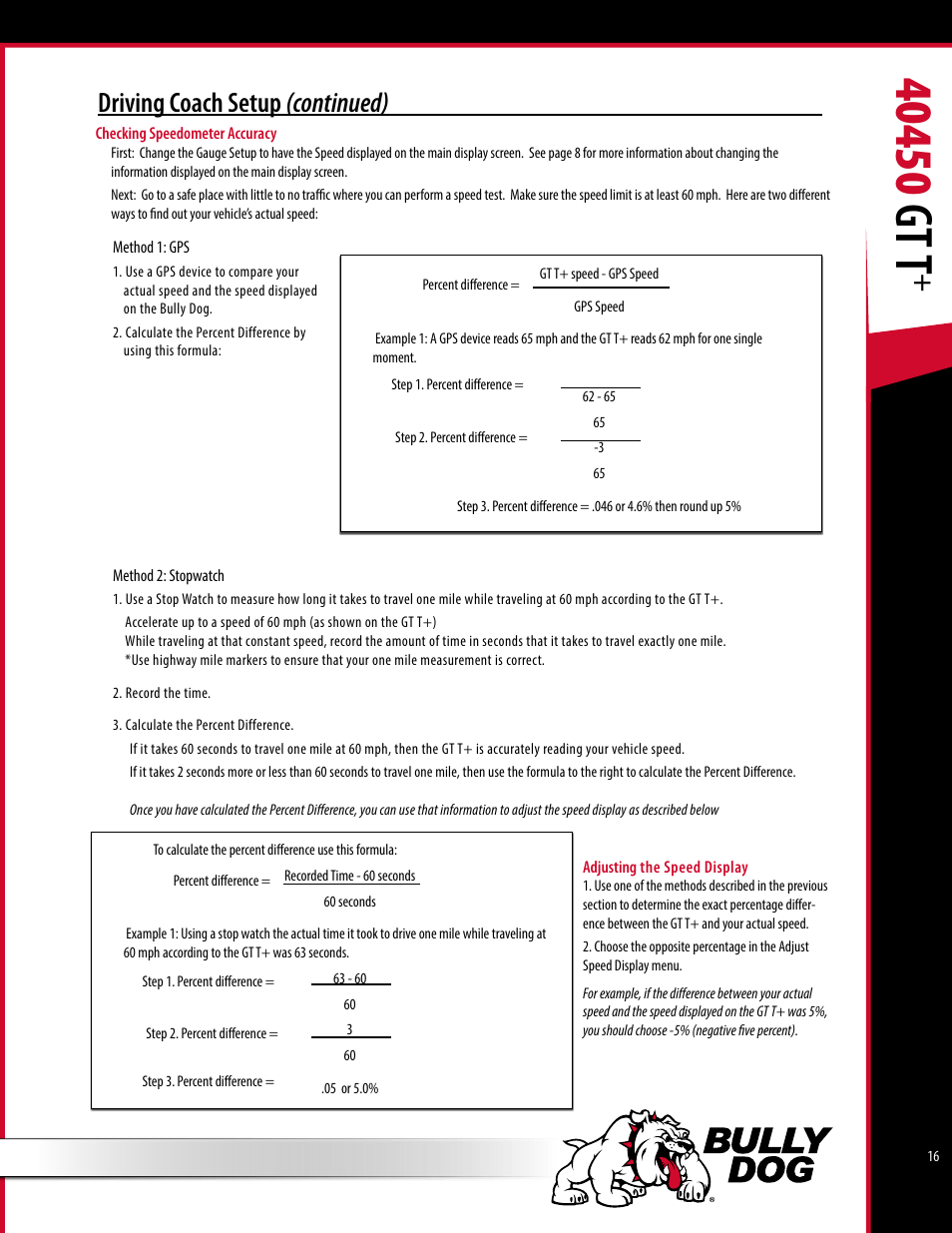 Driving coach setup (continued) | Bully Dog 40450 GTT+ User Manual | Page 17 / 47