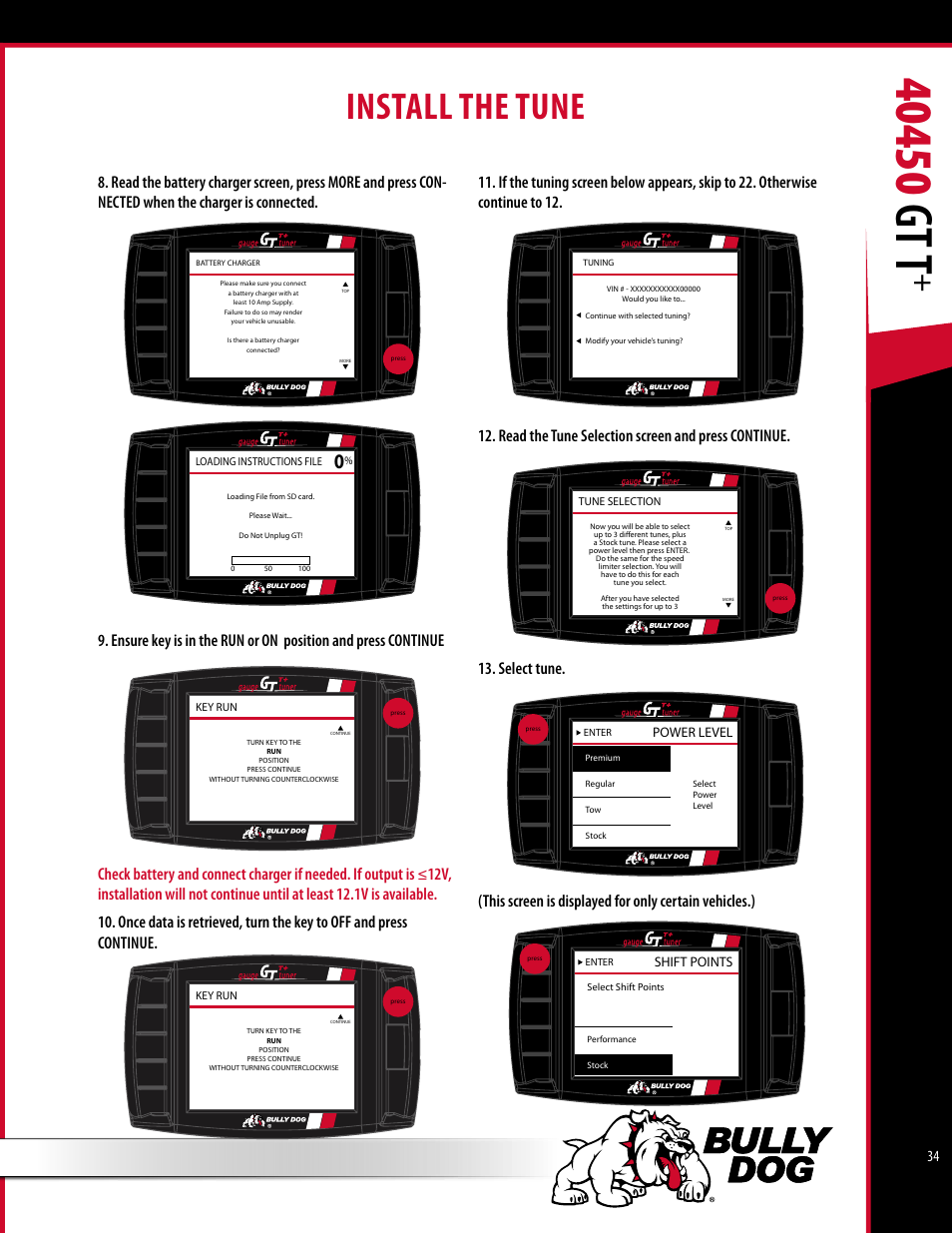 Install the tune | Bully Dog 40450 GTT+ User Manual | Page 35 / 47