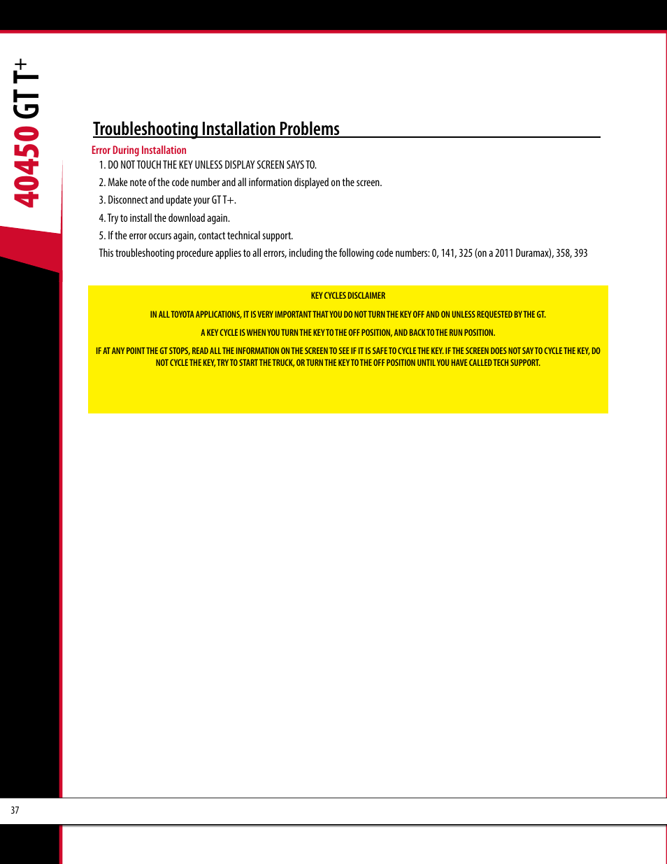 Troubleshooting installation problems | Bully Dog 40450 GTT+ User Manual | Page 38 / 47