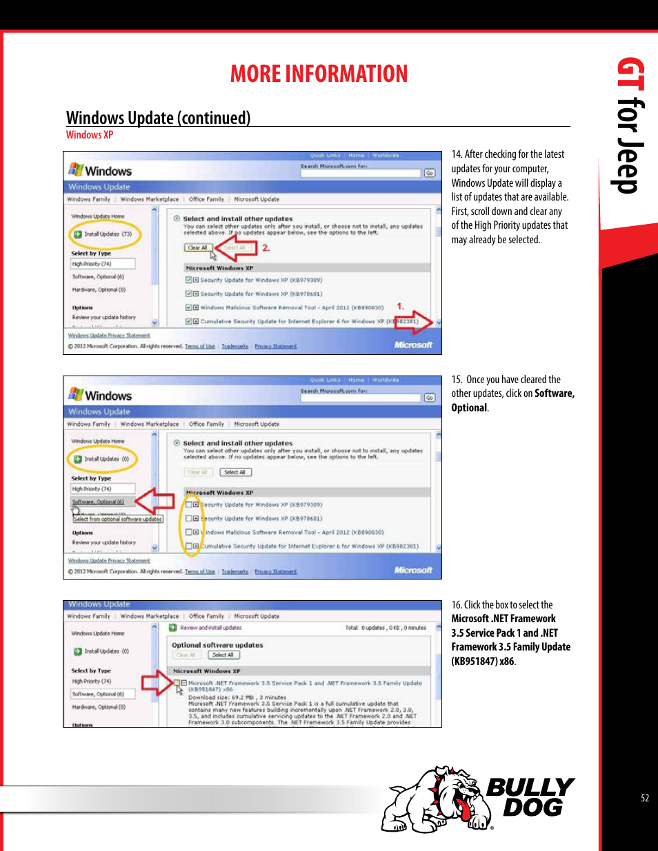 Gt for jeep, More information | Bully Dog 40440 GT for Jeep Manual User Manual | Page 53 / 62