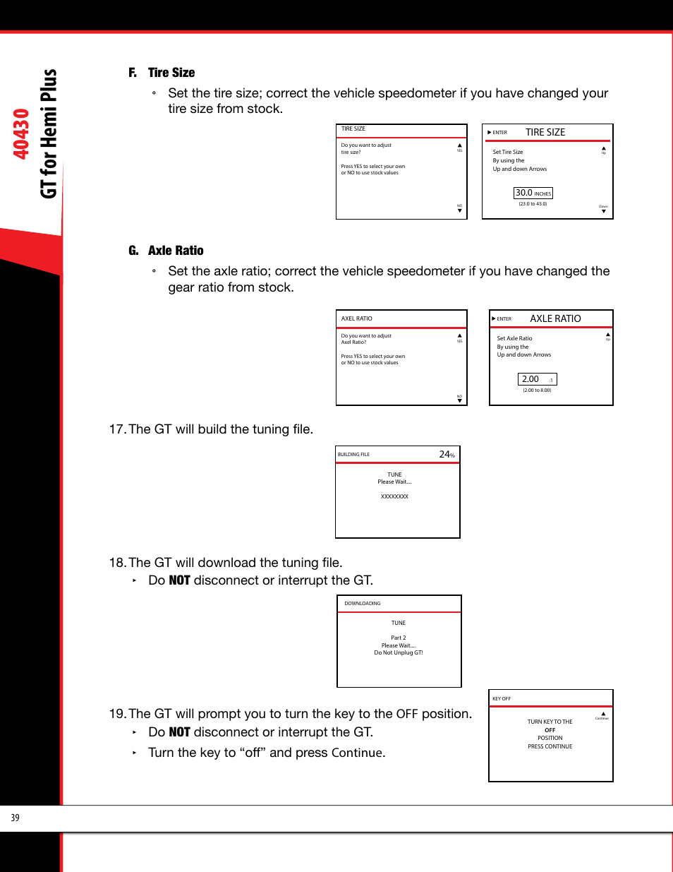 Bully Dog 40430 GT for Hemi Plus User Manual | Page 40 / 61