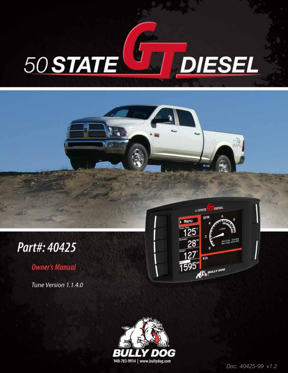 Bully Dog 40425 50 State GT Diesel User Manual | 48 pages