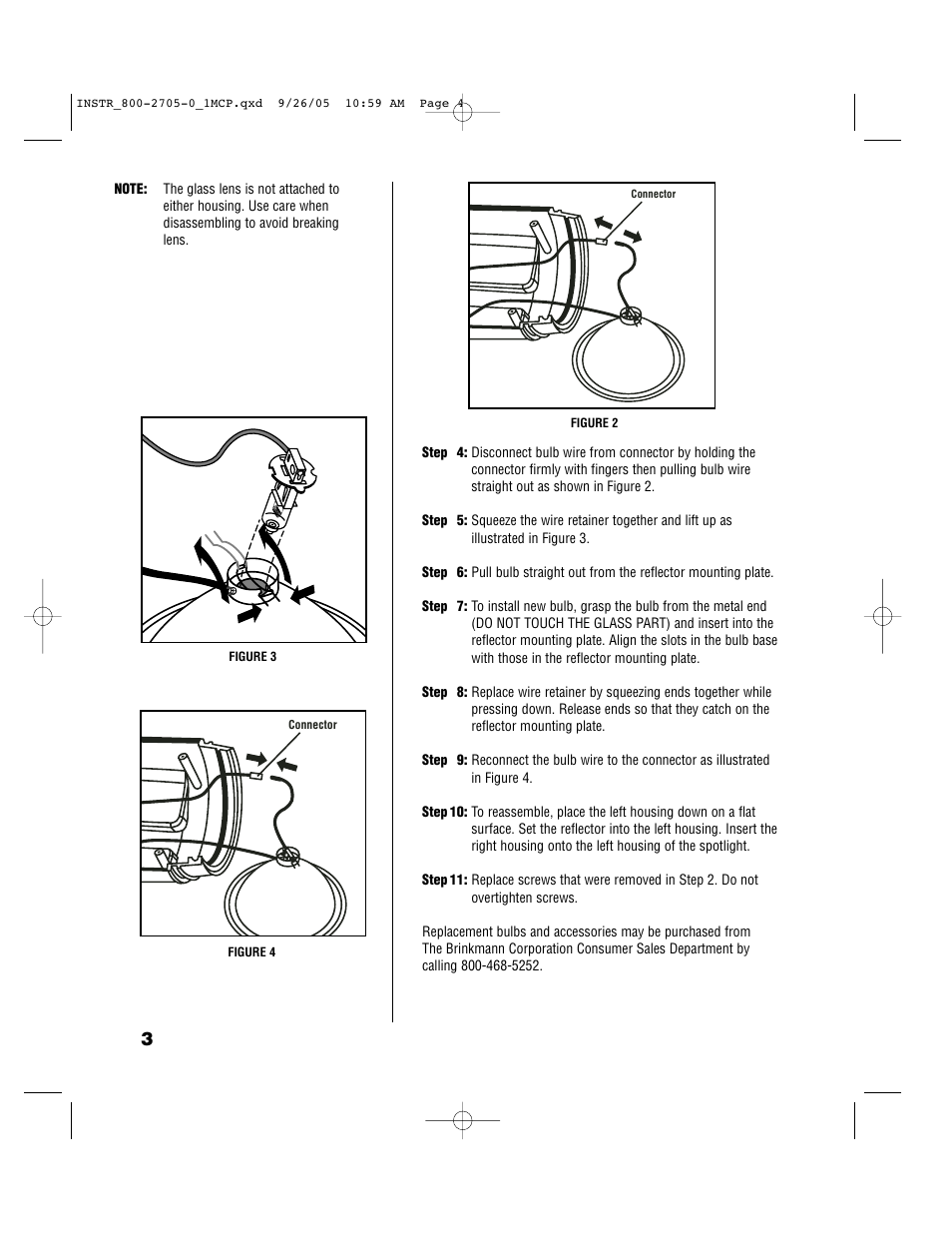 Brinkmann 1 MILLION CANDLEPOWER 12-VOLT SPOTLIGHT 800-2705-0 User Manual | Page 4 / 8