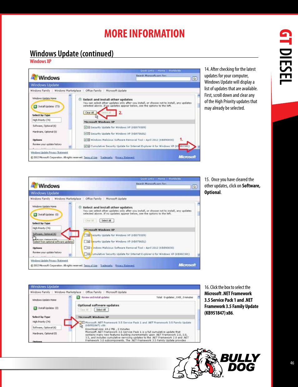 Gt diesel, More information | Bully Dog 40420 gauge GT tuner User Manual | Page 47 / 54