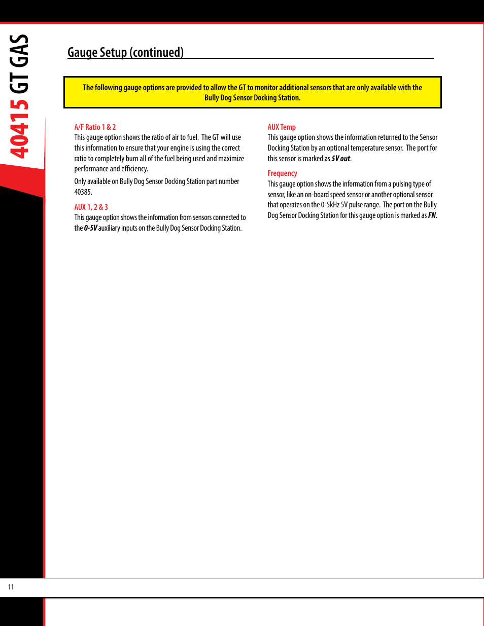 Bully Dog 40415 gauge GT Gas tuner User Manual | Page 12 / 51