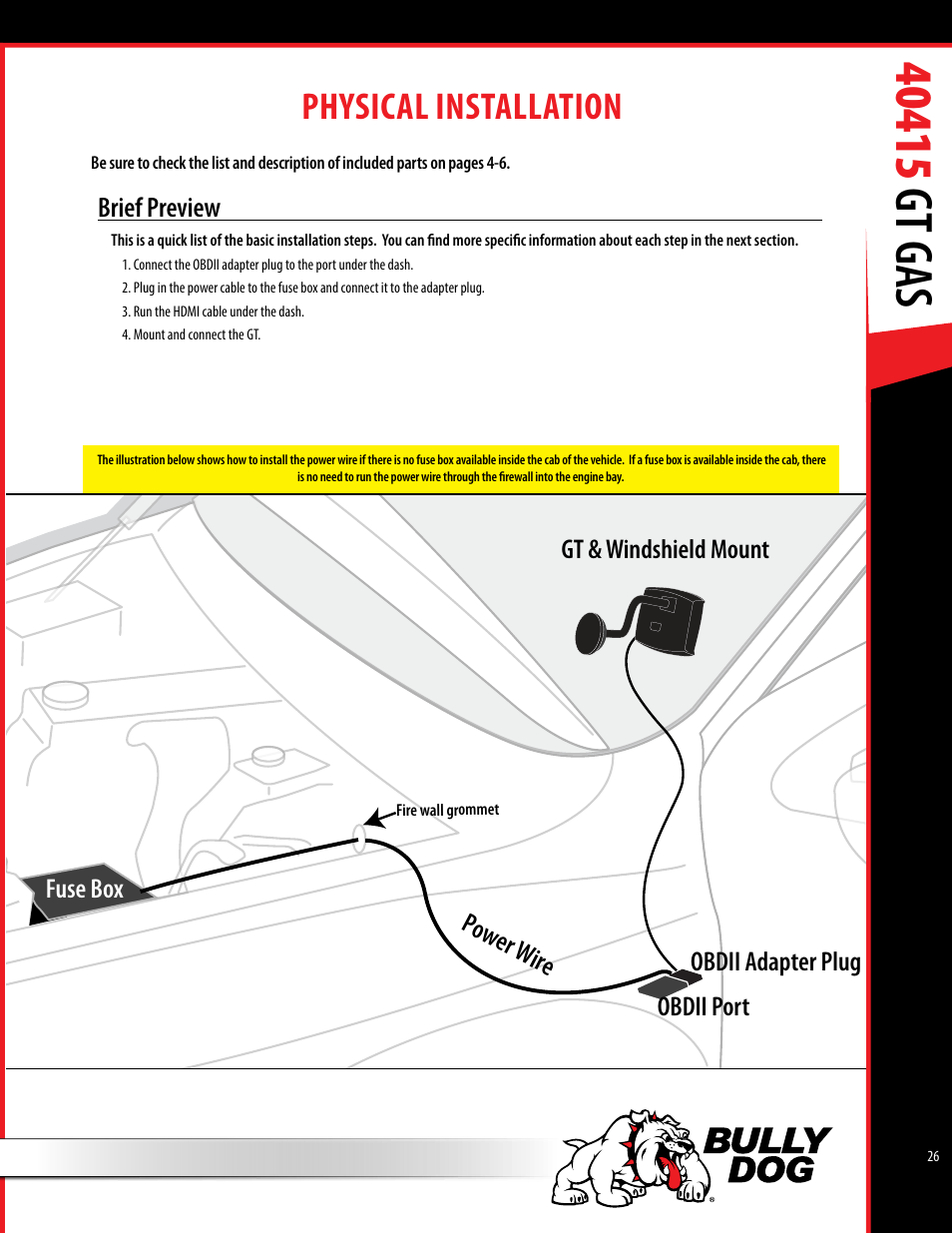 Physical installation | Bully Dog 40415 gauge GT Gas tuner User Manual | Page 27 / 51