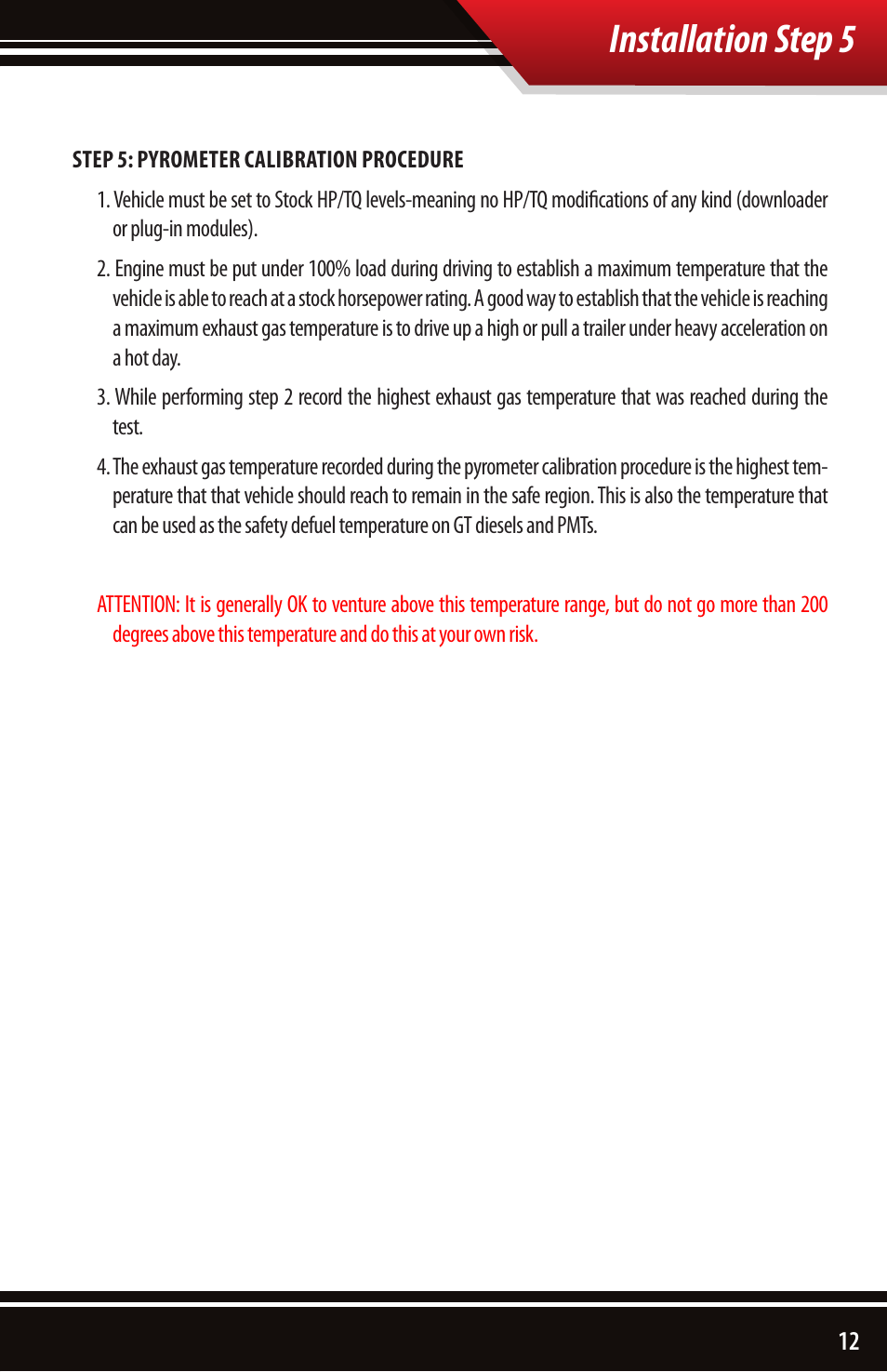 Installation step 5 | Bully Dog 40390 PCH with Pyrometer Lead User Manual | Page 13 / 16