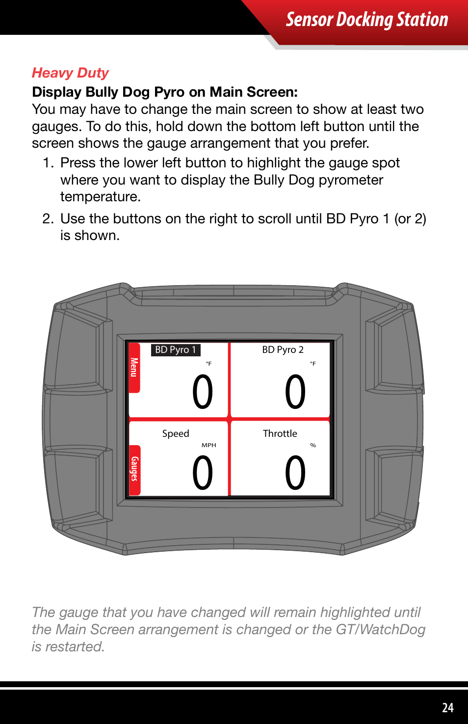 Sensor docking station | Bully Dog 4038x Sensor Docking Station User Manual | Page 25 / 40